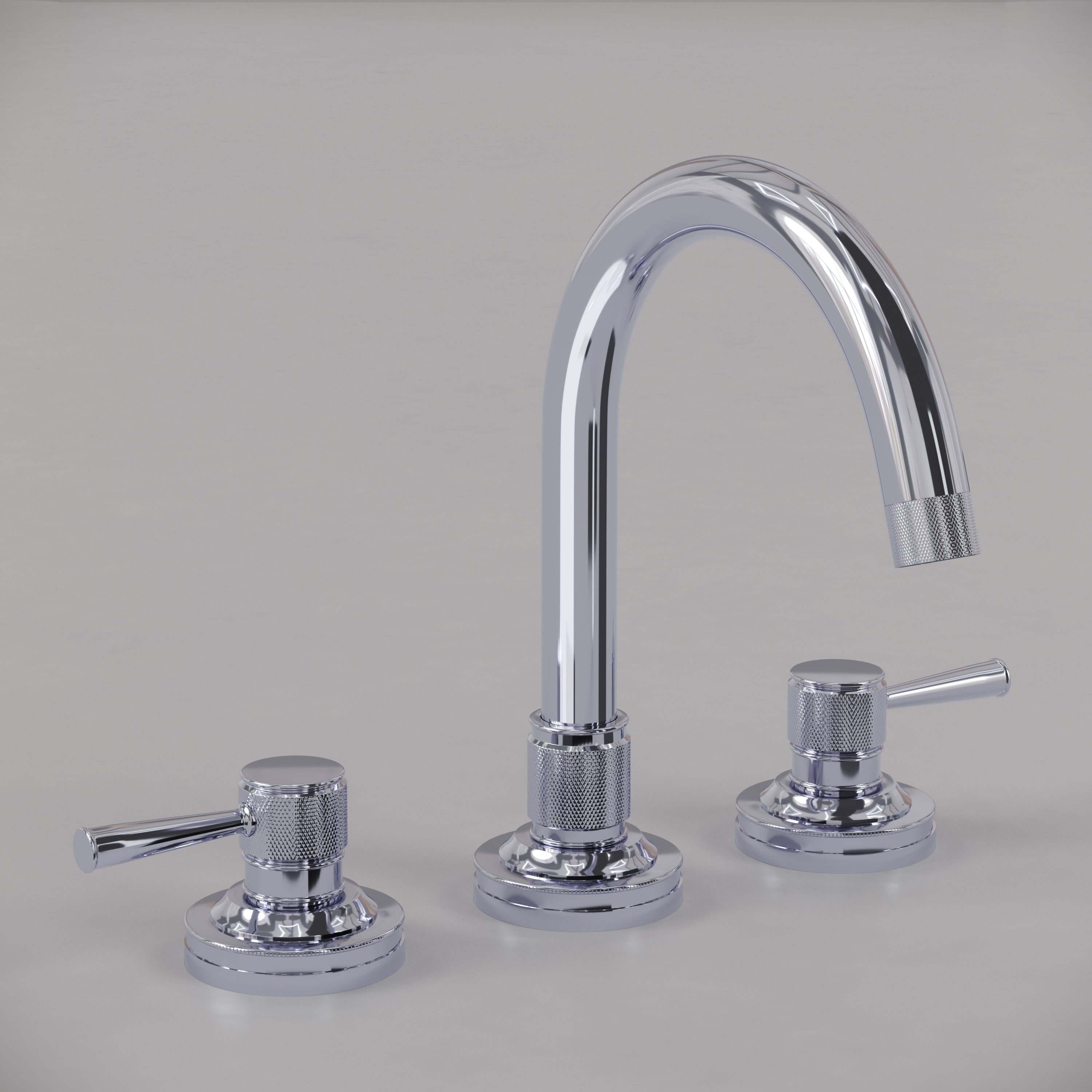 Elara Gooseneck Spout Widespread Deck Mount Lavatory Faucet F2-0015