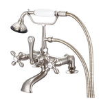 3-Handle Vintage Claw Foot Tub Faucet F6-0007 with Hand Shower