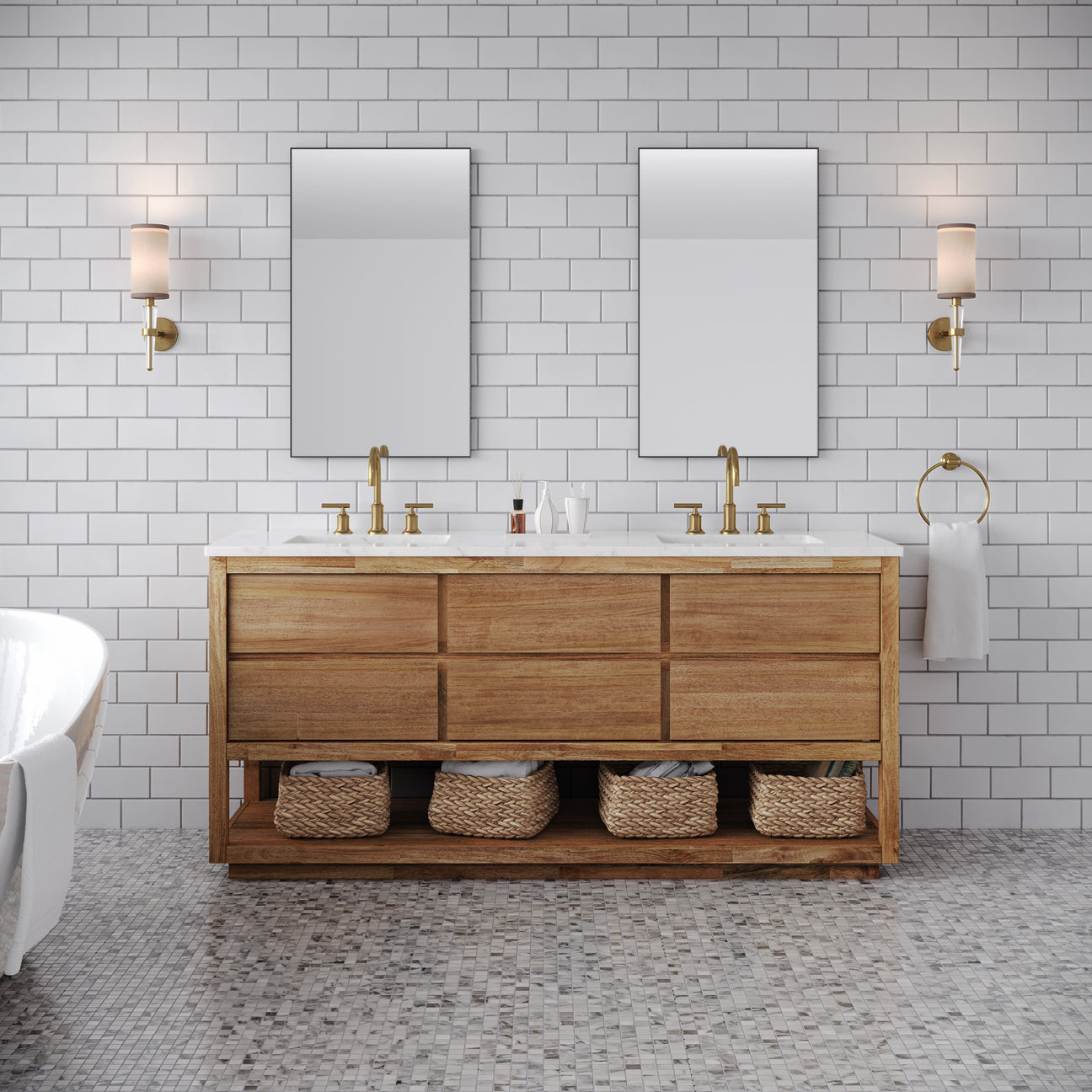 Mango Wood Bathroom Vanity