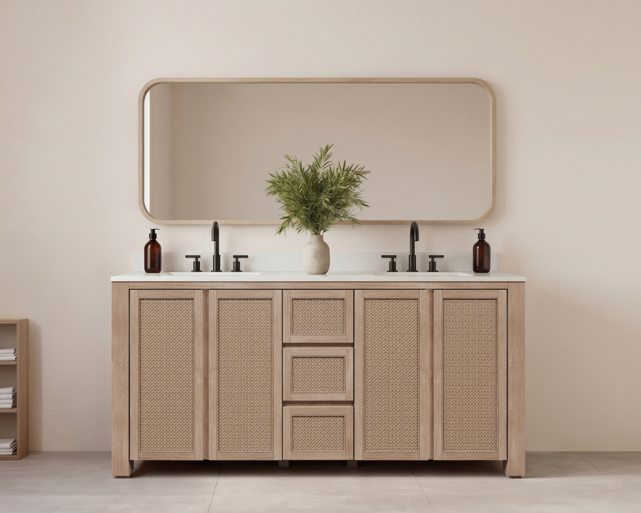 light wood bathroom vanity