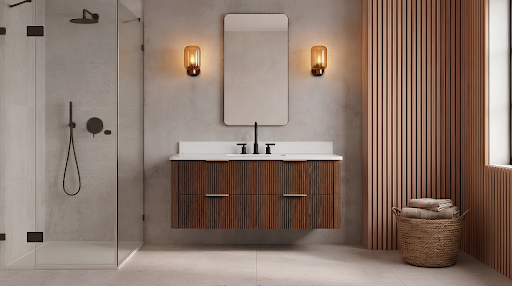 Floating Solid Wood Vanity