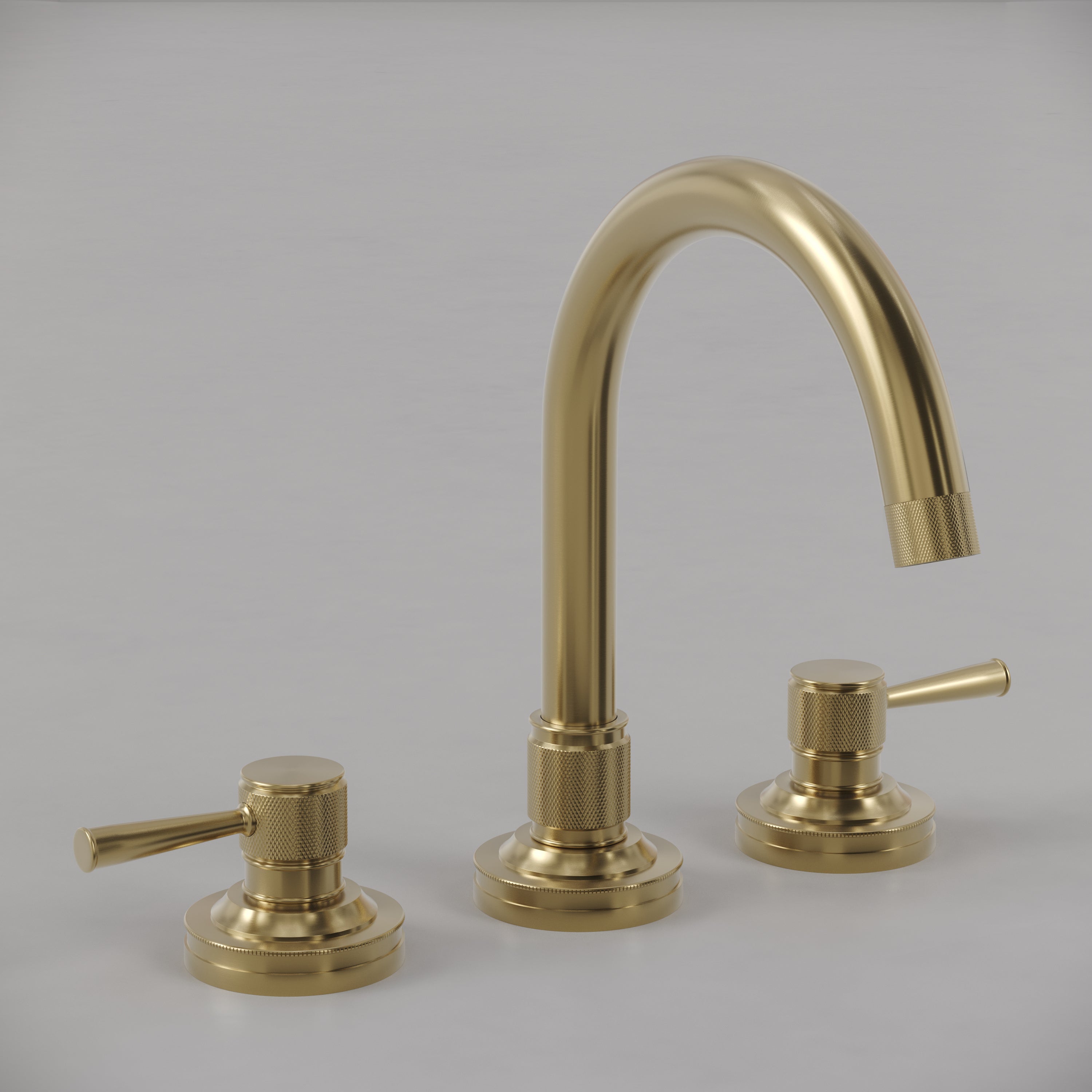 Elara Gooseneck Spout Widespread Deck Mount Lavatory Faucet F2-0015