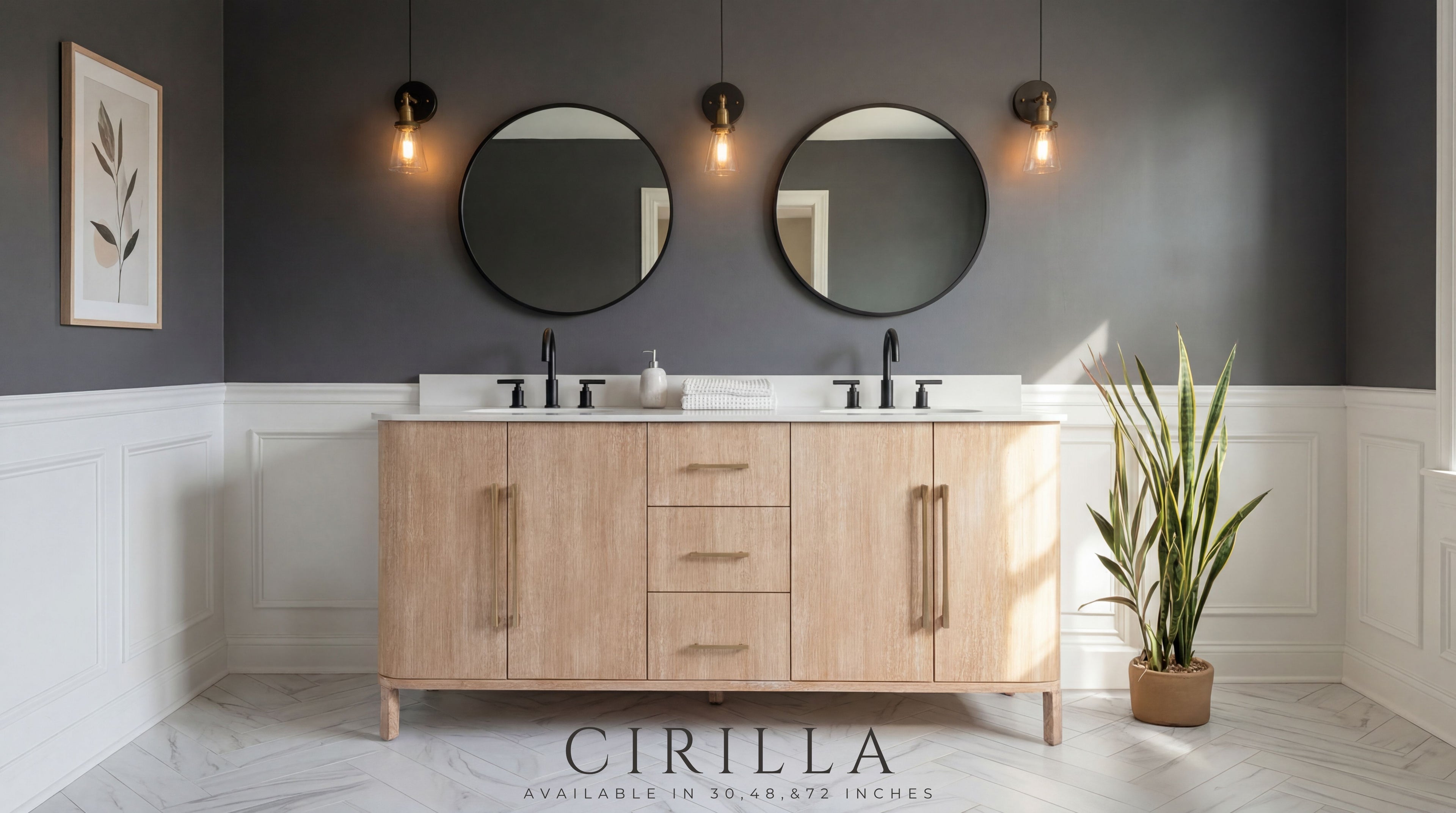 Cirilla Collection Vanity - Available in 30, 48, & 72 inches