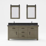 Aberdeen 72 In. Blue Limestone Countertop with Oil-Rubbed Bronze Pulls and Knobs Vanity