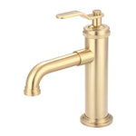 Modern Streamlined Cylindrical Deck Mount Single Faucet F7-0001
