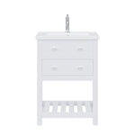 Viola 24 In. Ceramic Countertop with Chrome Pulls and Knobs Vanity