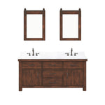 Aberdeen 72 In. Carrara White Marble Countertop with Oil-Rubbed Bronze Pulls and Knobs Vanity
