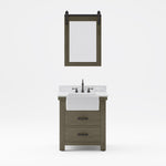 Paisley 30 In. Carrara White Marble Countertop with Oil-Rubbed Bronze Pulls and Knobs Vanity