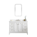 Queen 48 In. Quartz Countertop with Polished Nickel (PVD) Pulls and Knobs Vanity