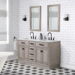 Chestnut 60 In. Carrara White Marble Countertop with Oil-Rubbed Bronze Pulls and Knobs Vanity