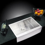 33 In. X 22 In. Zero Radius Single Bowl Stainless Steel Hand Made Apron Front Kitchen Sink