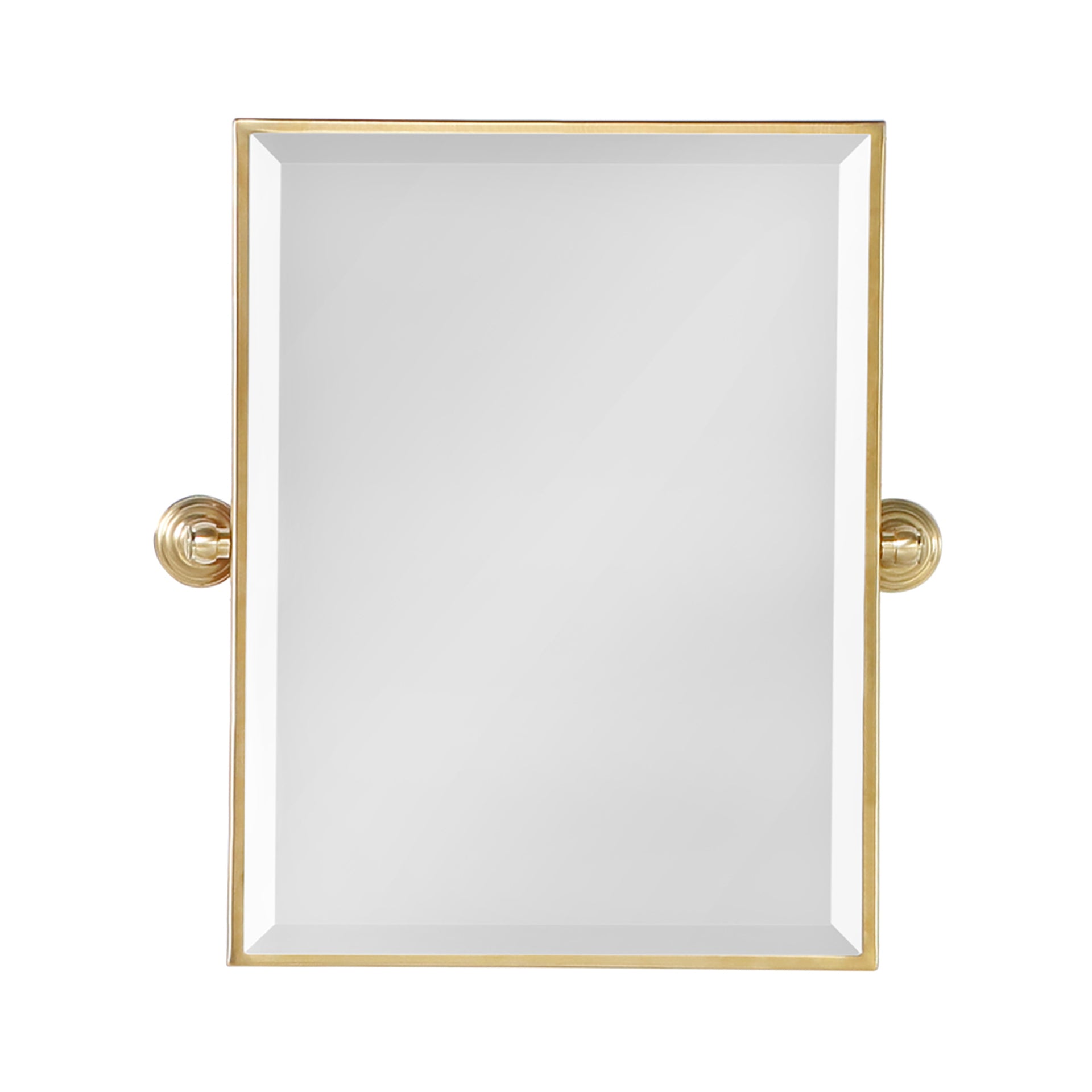 18 in. W x 24 in. H Rectangle Stainless Steel Framed Wall Mount Bathroom Vanity Mirror in Satin Gold Finish