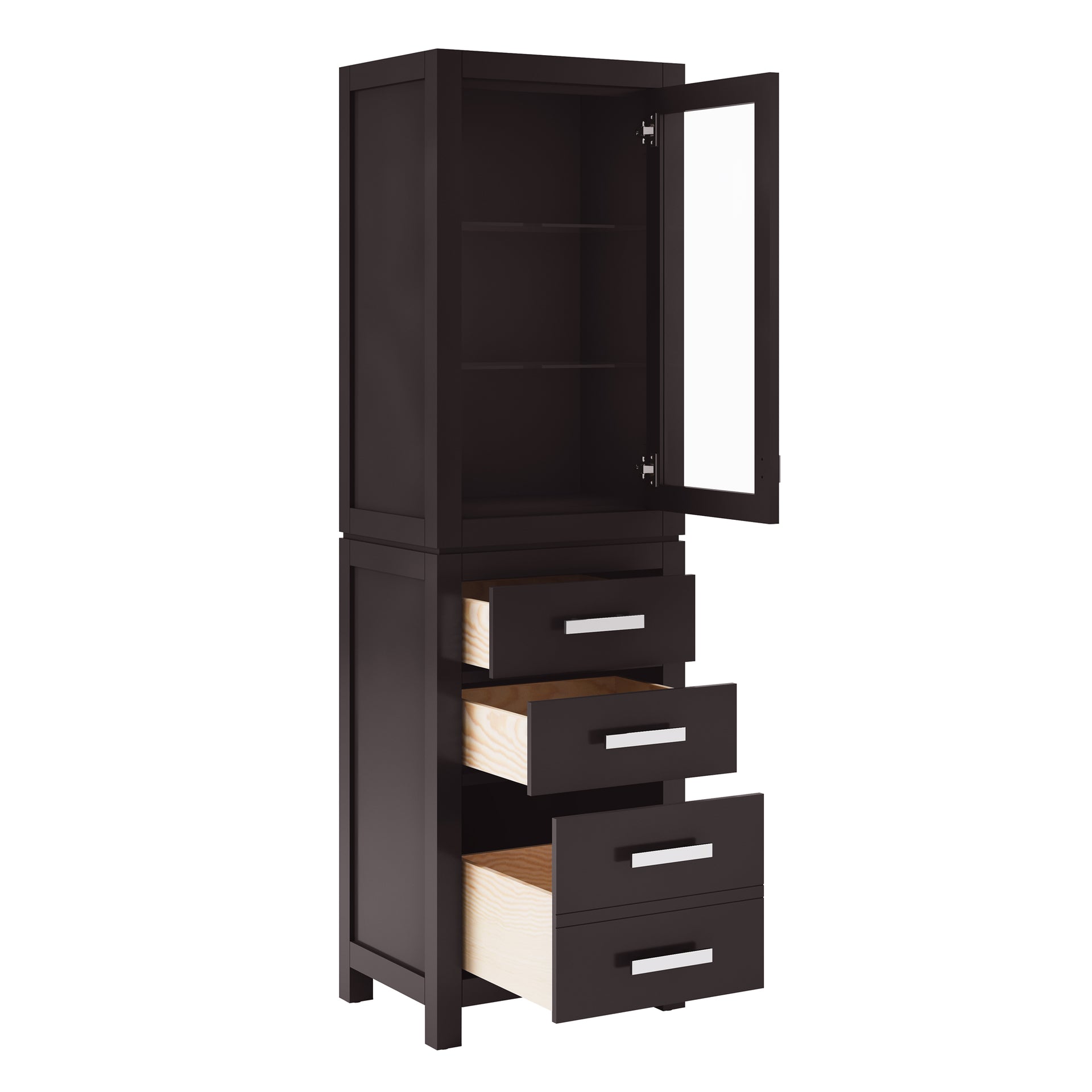 Madison 72 In. H x 21 In. W x 17 In. D Free Standing Linen Cabinet