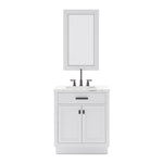 Hartford 30 In. Single Sink Carrara White Marble Countertop Bath Vanity With with Oil Rubbed Bronze Hardware