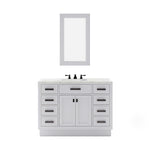 Hartford 48 In. Single Sink Carrara White Marble Countertop Bath Vanity With with Oil Rubbed Bronze Hardware