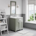 Madison 30 In. Carrara White Marble Countertop with Chrome Pulls and Knobs Vanity