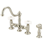 Bridge Style Kitchen Faucet With Side Spray F5-0010