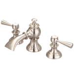 American 20th Century Classic Hook Spout Widespread Deck Mount Lavatory Faucets F2-0013 With Pop-Up Drain