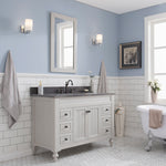 Potenza 48 In. Blue Limestone Countertop with Oil-Rubbed Bronze Pulls and Knobs Vanity