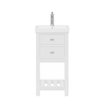 Vera 18 In. Ceramic Countertop with Chrome Pulls and Knobs Vanity