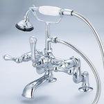 3-Handle Vintage Claw Foot Tub Faucet F6-0008 with Hand Shower