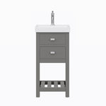 Vera 18 In. Ceramic Countertop with Chrome Pulls and Knobs Vanity