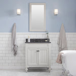 Potenza 30 In. Blue Limestone Countertop with Oil-Rubbed Bronze Pulls and Knobs Vanity