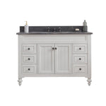 Potenza 48 In. Blue Limestone Countertop with Oil-Rubbed Bronze Pulls and Knobs Vanity
