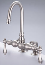 Vintage Classic 2-Handle Center Deck Mount Tub Faucet F6-0016 With Gooseneck Spout & 2 In. Risers